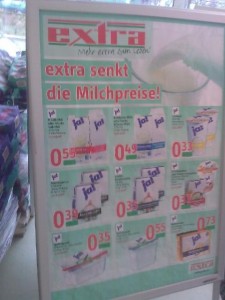 milch Milch wird immer billiger
