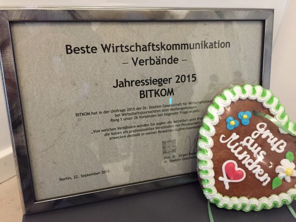 Beste Pressestelle ist der Bitkom