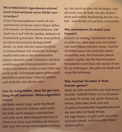 Thomas Düffert im Madsack Interview