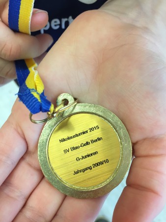 Medaille vom Nikolausturnier 2015 SV Blau-Gelb Berlin