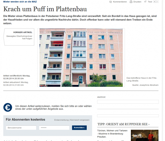 Puff im Plattenbau