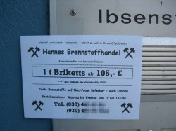Kohlenangebot
