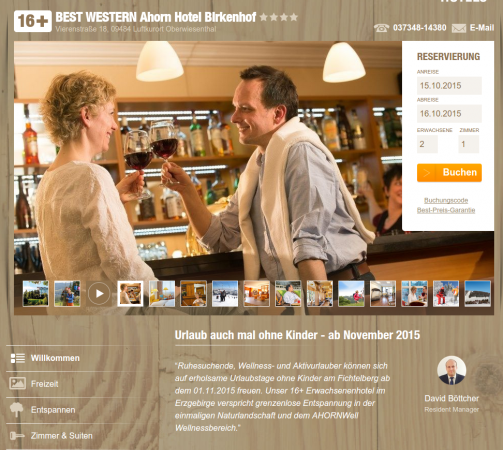 Ahorn Hotel Birkenhof**** ohne Kinder